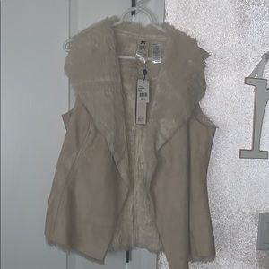 NWT Faux Fur and Suede Vest